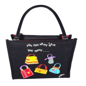 Girlfriend Black Canvas Tote Purse. "You Can Never Have To Many"  Like NEW